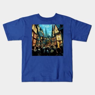 Starry Night in Diagon Alley Kids T-Shirt